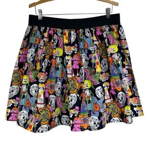 NWOT Dia de los Muertos Catrinas & Catrinos Mexican Calavera Skirt Size 2XL